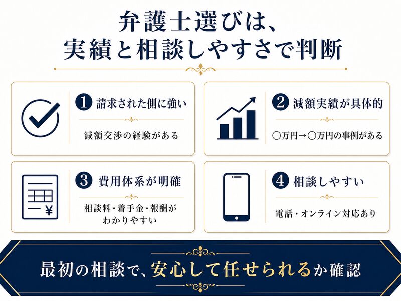 不倫慰謝料の減額に強く相談しやすい弁護士の選び方