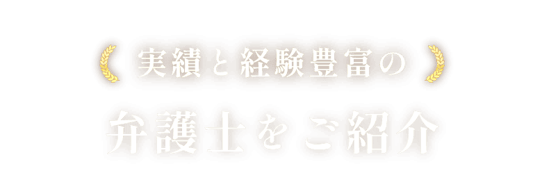 実績と経験豊富の弁護士をご紹介