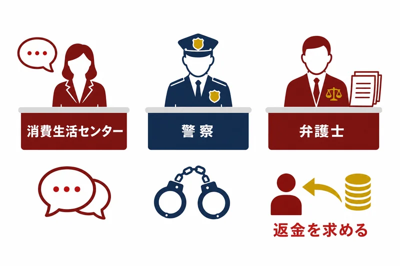 副業詐欺に遭った場合の相談先
