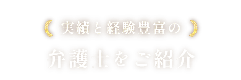 実績と経験豊富の弁護士をご紹介