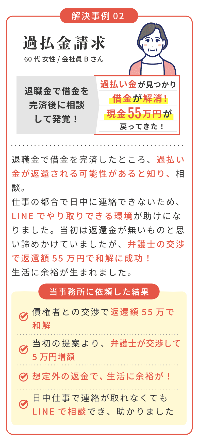解決事例02 過払金請求